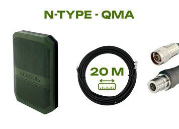 Комплект виносная антенна ACASOM ROC-6 + Кабель RG-8 20м N-TYPE - QMA BV-002073 фото