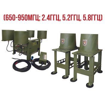Купольний РЕБ на авто &laquo;Saqribs&raquo; 6 (650-950Мгц; 2.4ГГц, 5.2ГГц, 5.8ГГц) 50Вт BV-001601 фото