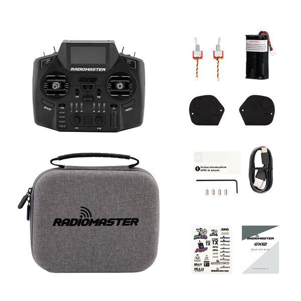 Пульт керування для дрона RadioMaster GX12&szlig; ExpressLRS Edge XT M2 (HP0157.0094-BLK) IT-0021 фото