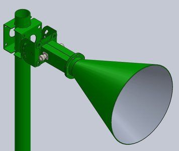 Антенна конусная рупорная КР-480.600 4.8-6.0 ГГц, 200Вт, 20 dBi круговые правая и левая, 0.75 кг, &Oslash;220 x 333 мм (N-type) 2898488747 фото