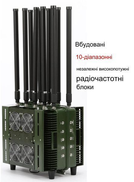 10 діапазонний РЕБ AvengeAngel Titan 350 МГц -1100 МГц, 5.8G + антиланцет BV-001319 фото