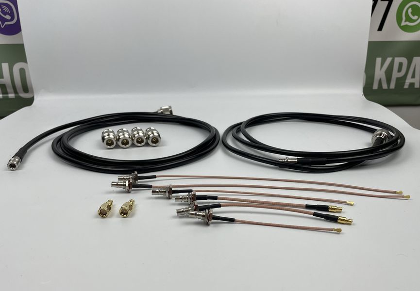 Набор мягких переходов N-TYPE - QMA (2м) + пигтейлы + адаптеры N-TYPE - N-TYPE, SMA-QMA BV-001819 фото