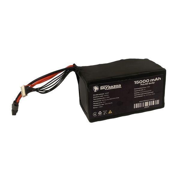 Акумуляторна батарея Li-ion Skyrazor PULSE 6s3p Samsung 50s 15000 mAh спарка INR21700 BV-002324 фото